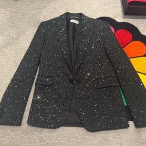 Saint Laurent Sequin Blazer Size 44 US 34 RARE